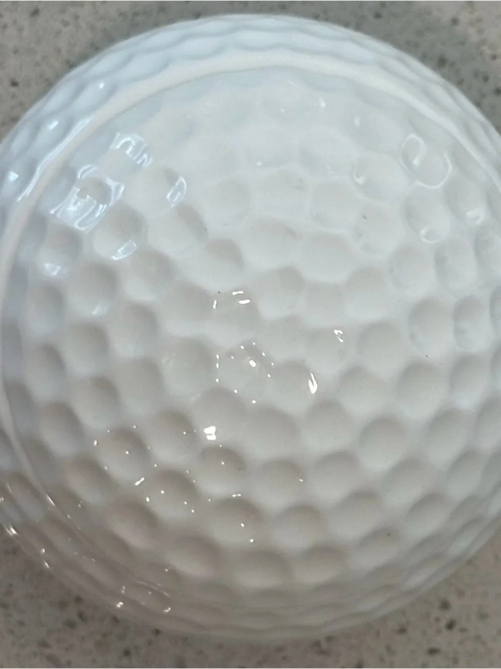 White Dimpled Golf Ball Trinket Dish